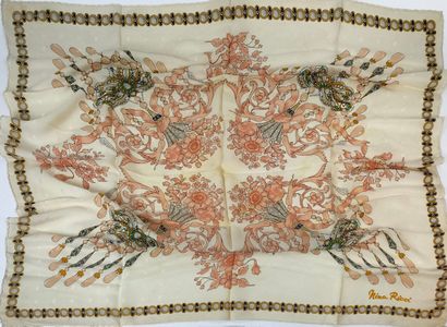 NINA RICCI
Set of two silk squares 
One with...