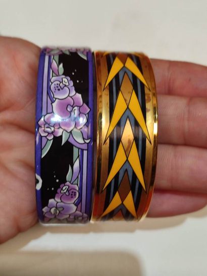 MICHAEL FREY
Black and parma floral enamel...
