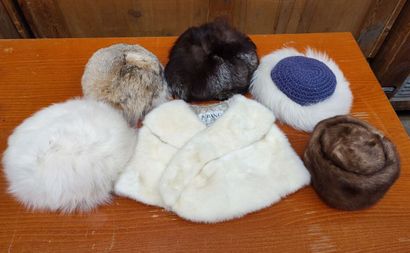 Set of furs including five toques and a shawl
Various...