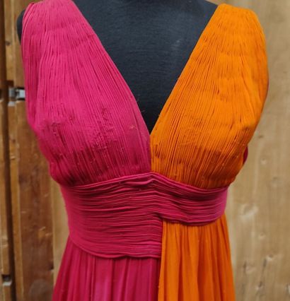 MADEMOISELLE CARVEN
Fuchsia and orange long...