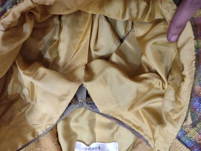 CARVEN
Yellow-checked wool ensemble with...
