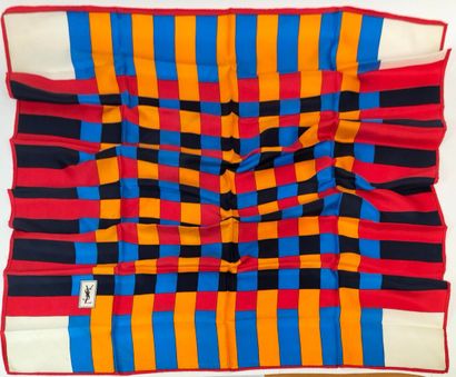 YVES SAINT LAURENT
Set of two silk squares...