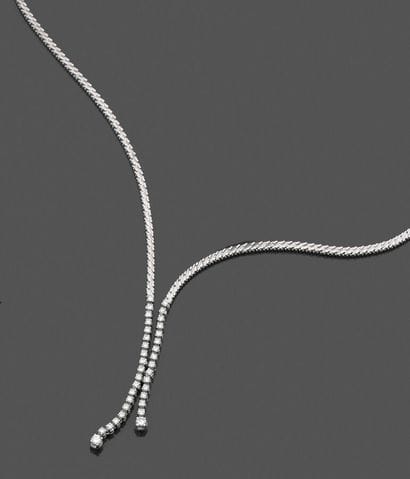 Articulated necklace in 750 thousandths white...