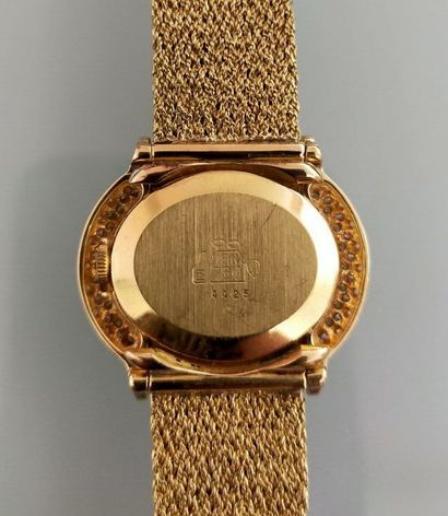 Montre bracelet de dame en or jaune 750 millièmes,...