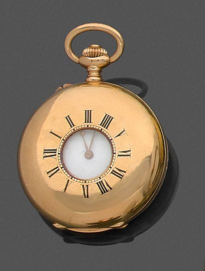 Lady's half-soap watch in 750 thousandths...