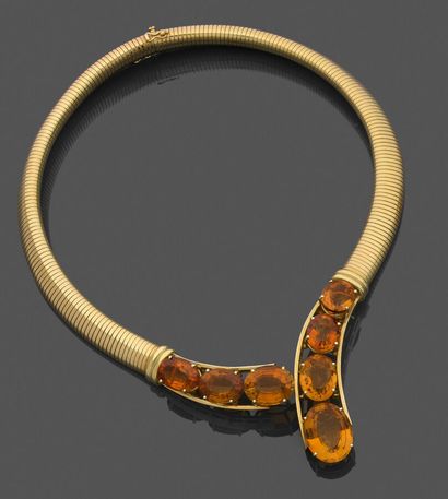 Flexible tubogaz necklace in 750 thousandths...