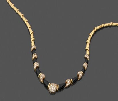 Articulated necklace in 750 thousandths yellow...