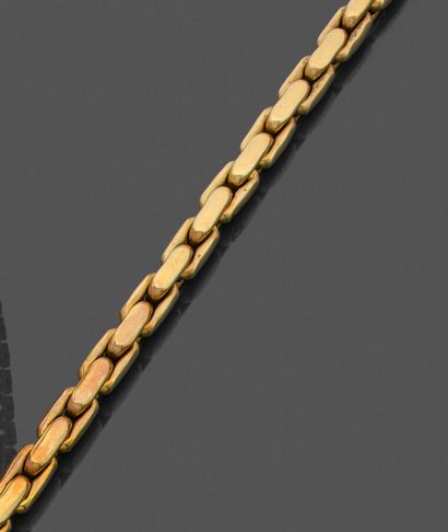 Collier articulé en or jaune 750 millièmes,...