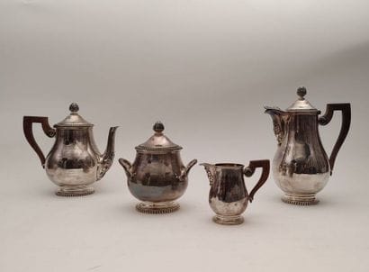 Silver tea and coffee service, piriform model...