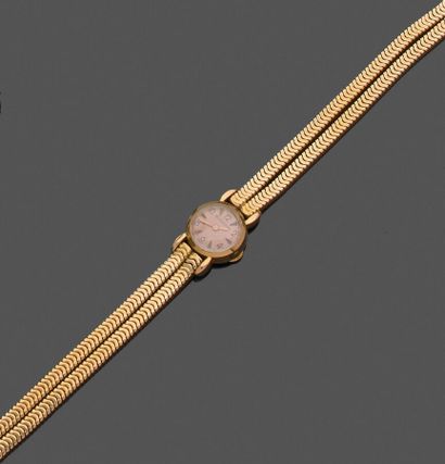 Ladies' wristwatch in yellow gold 750 thousandths,...