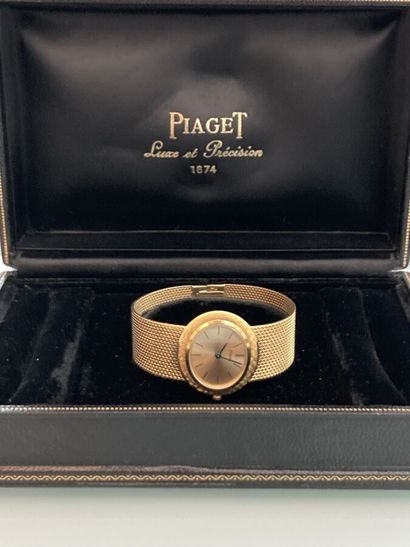 Montre bracelet de dame en or jaune 750 millièmes,...