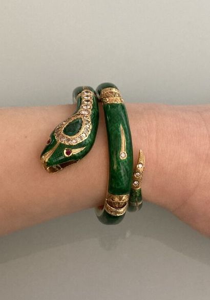Articulated bracelet in 750 thousandths yellow...
