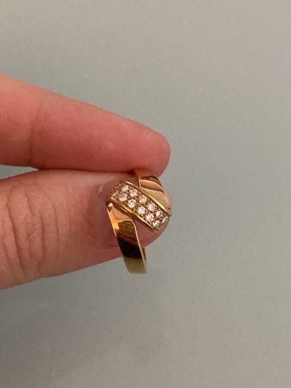 Ring in yellow gold 750 thousandths, the...