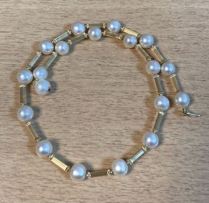 Articulated necklace in 750 thousandths yellow...