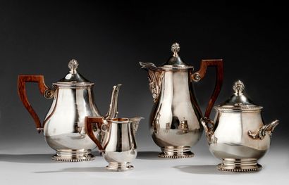 Silver tea and coffee service, piriform model...