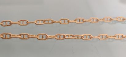 Articulated necklace in yellow gold 750 thousandths,...