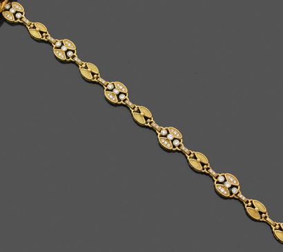 Collier articulé en or jaune 750 millièmes,...