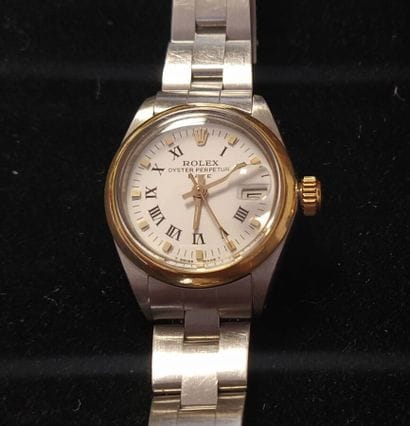 ROLEX
Date just
Ref. 6916
No. 3344702
Ladies'...