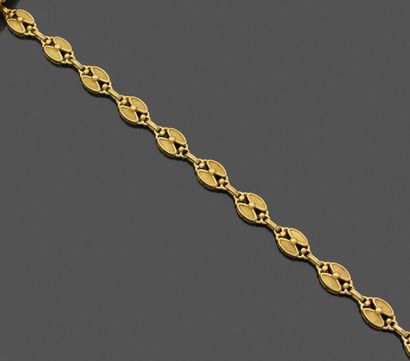 Collier articulé en or jaune 750 millièmes,...