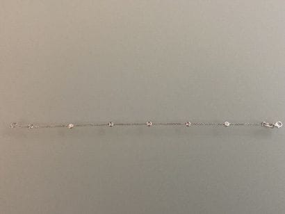 Articulated bracelet in 750 thousandths white...