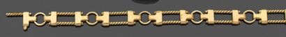 Articulated bracelet in yellow gold 750 thousandths,...