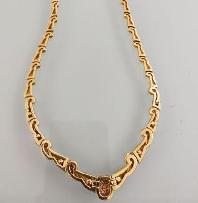 Articulated necklace in 750 thousandths yellow...