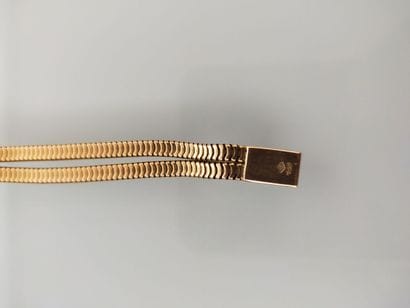 Ladies' wristwatch in yellow gold 750 thousandths,...