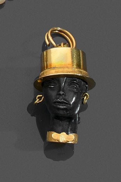 Pendentif en or jaune 750 millièmes figurant...