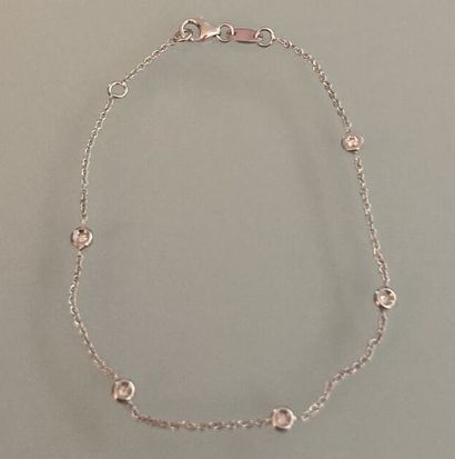 Articulated bracelet in 750 thousandths white...