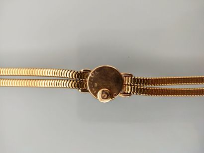 Ladies' wristwatch in yellow gold 750 thousandths,...