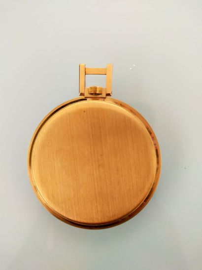 GRUEN
Pocket watch in pink gold 750 thousandths,...