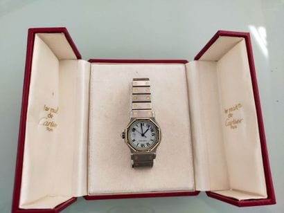 CARTIER
SANTOS OCTAGONAL.
80'S
Bracelet watch...