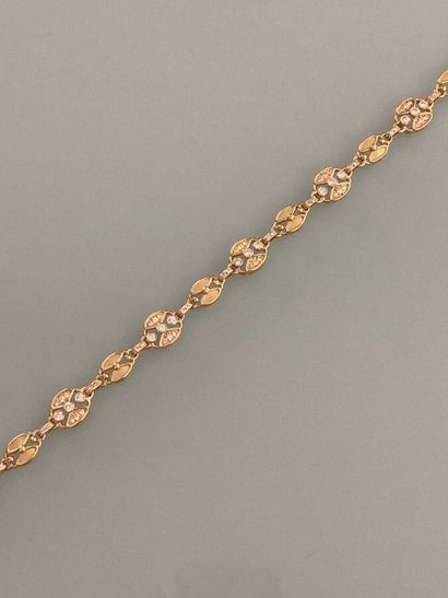 Collier articulé en or jaune 750 millièmes,...