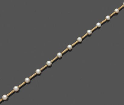 Articulated necklace in 750 thousandths yellow...
