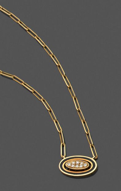 Articulated necklace in 750 thousandths yellow...