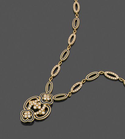 Collier articulé en or jaune 750 millièmes,...