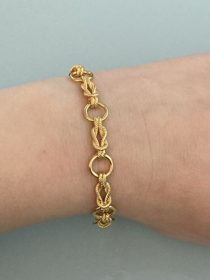 HERMES PARIS 
Bracelet in 18k yellow gold...