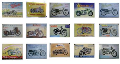 48 enamelled and screen-printed sheets
English...