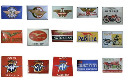 35 enamelled and screen-printed sheets
Italian...