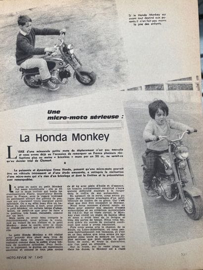 HONDA 
Moto
Monkey
Type Z50M - 50cc
4-stroke...