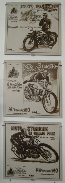 36 posters and enamelled plates