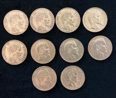 Lot of 10 20 F gold coins, worn and rubbed

Sold...