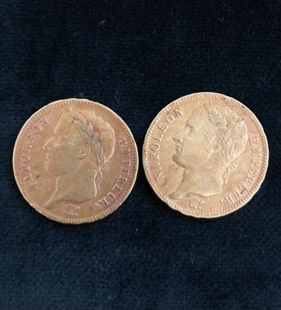 Lot of 2 40 F gold coins, worn and rubbed

Lot...