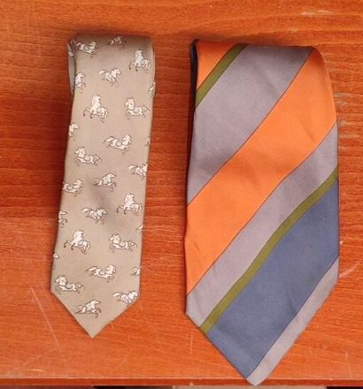 Set of two ties, one YVES SAINT LAURENT and...