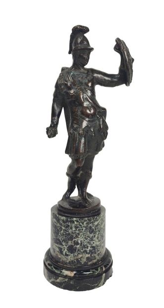 Mars in bronze with brown patina. 
Standing...