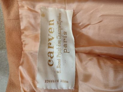 CARVEN
Orange fabric ensemble with single-breasted...