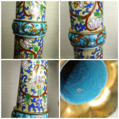 China, 20th century
Gilt bronze and cloisonné...