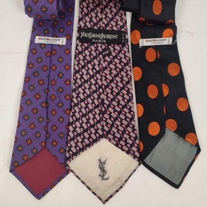 Set of three SAINT LAURENT ties