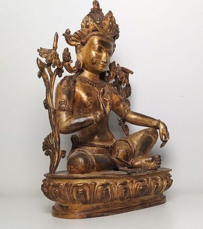 TIBET late 19th/early 20th century
Gilded...