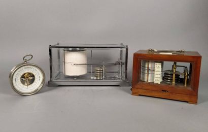 Lot comprising two seismometers, one signed...